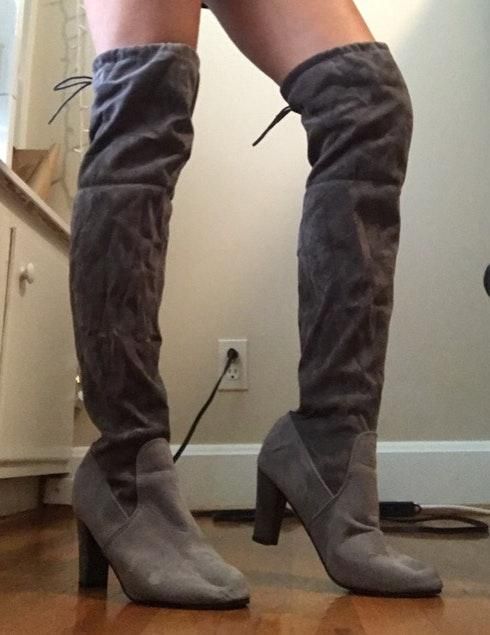 grey thigh boots