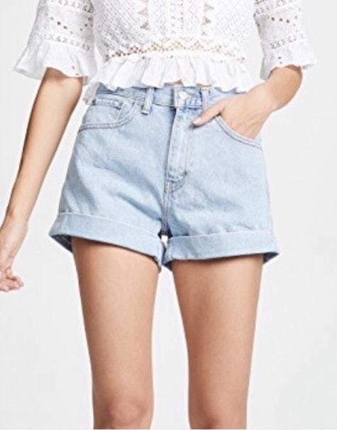 Levi's High Waisted Mom Jean Shorts 