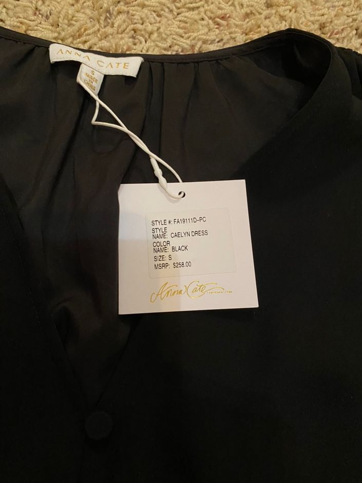 Anna Cate Collection Black Dress Nwt Curtsy
