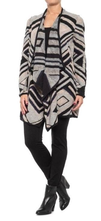 lucky brand printed knit cardigan