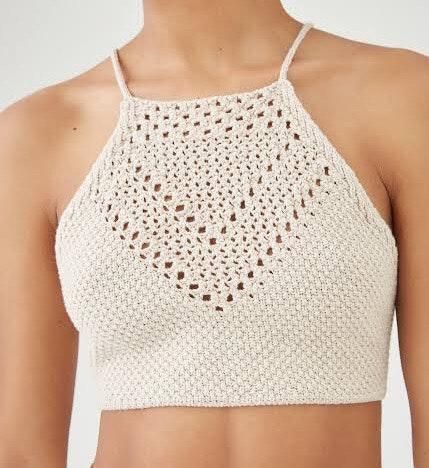 pull and bear crochet top