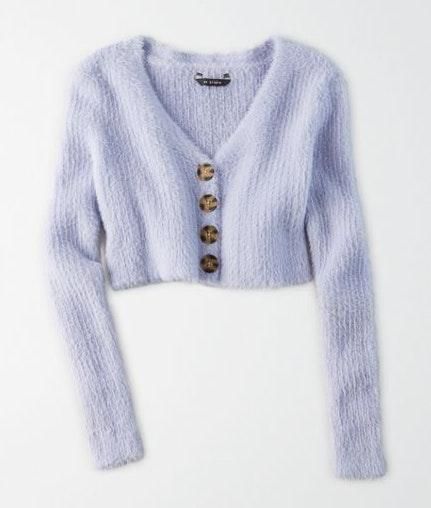 american eagle cropped cardigan