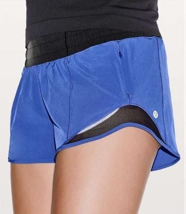 lululemon hotty hot shorts blue