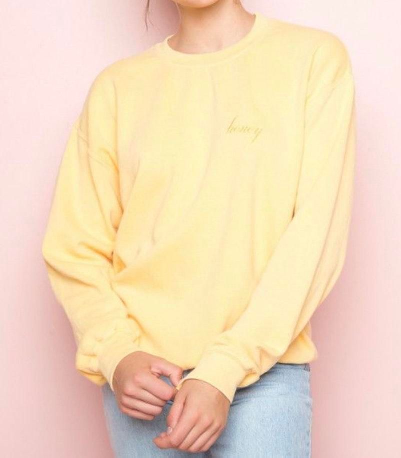 yellow honey long sleeve shirt