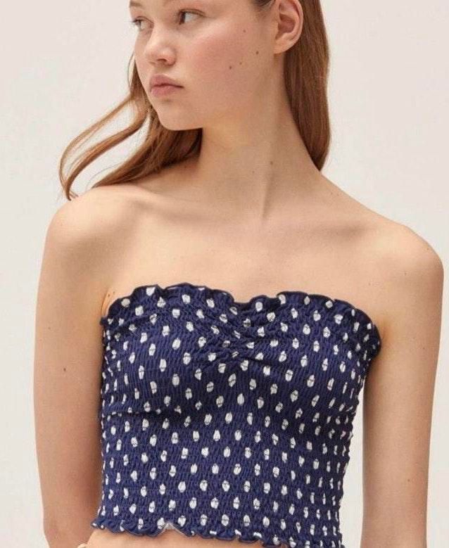polka dot tube top