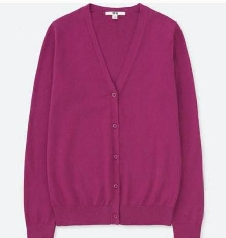 Uniqlo Plum Purple Cardigan Curtsy