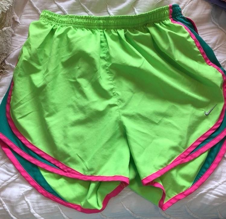 green nike dri fit shorts