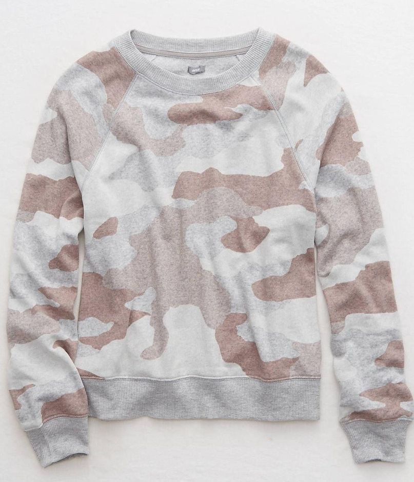 camo sweatshirt aerie
