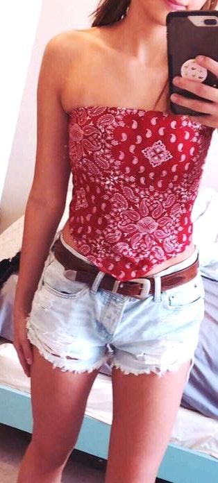 hollister bandana top