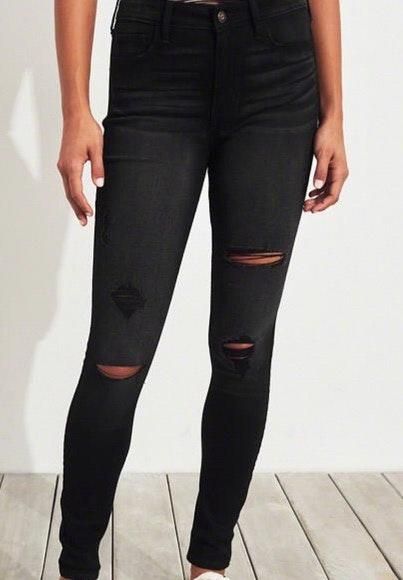 hollister high rise black jeans