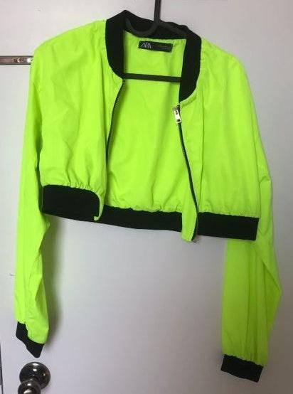 neon yellow jacket zara