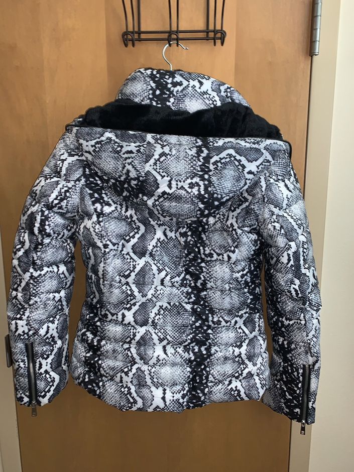 zara snakeskin puffer jacket