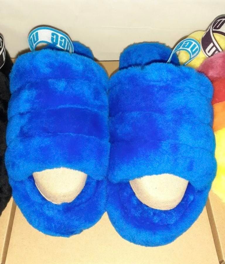 ugg slides royal blue