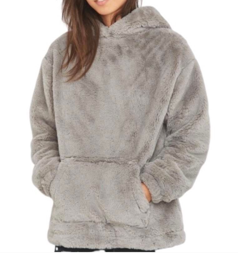faux fur hoodie urban outfitters
