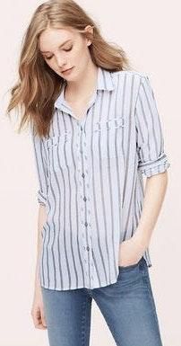 loft striped blouse