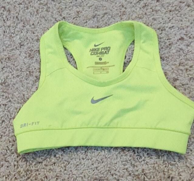 nike sports bra neon yellow