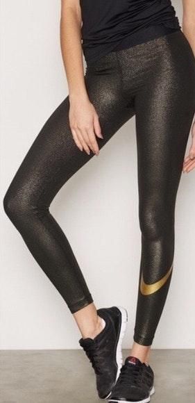 nike gold sparkle leggings