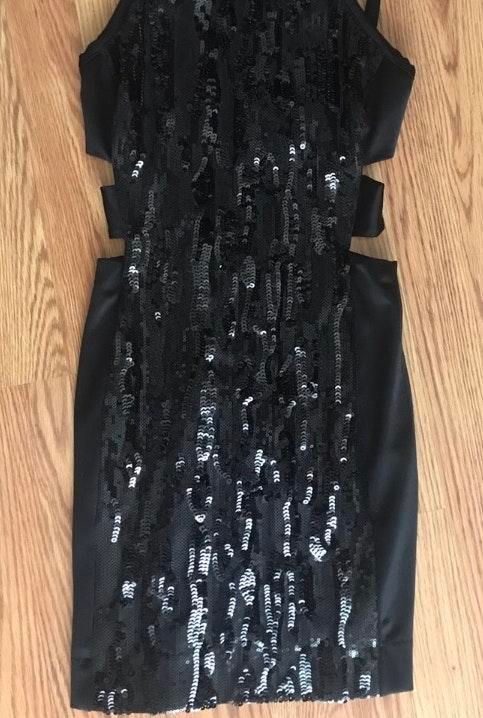 Bebe Black Sequin Dress Curtsy Bebe Black Sequin Dress Curtsy