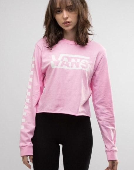 pink vans crop top