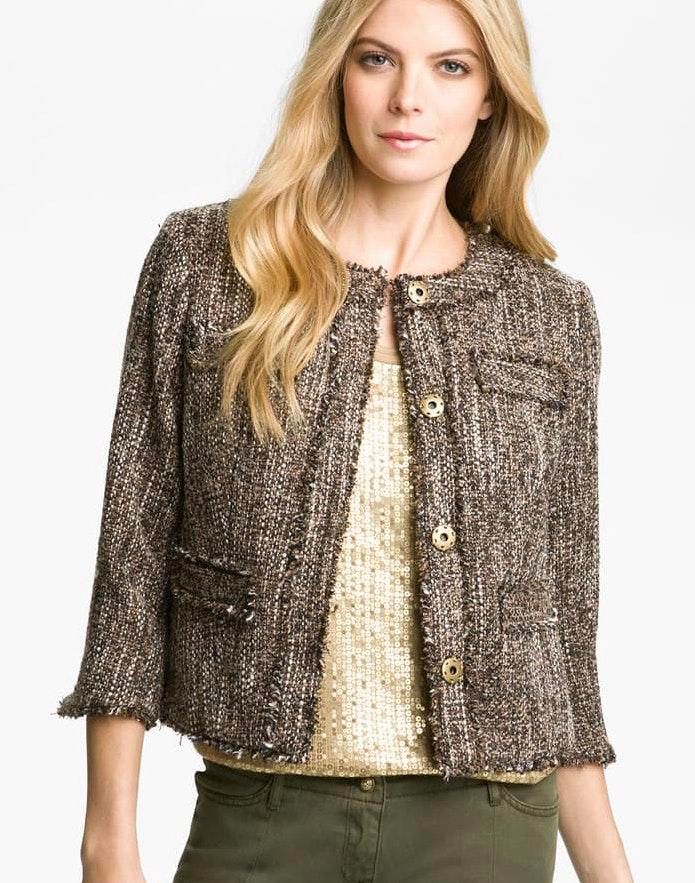 michael kors tweed peacoat