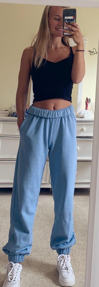 light blue sweatpants brandy melville