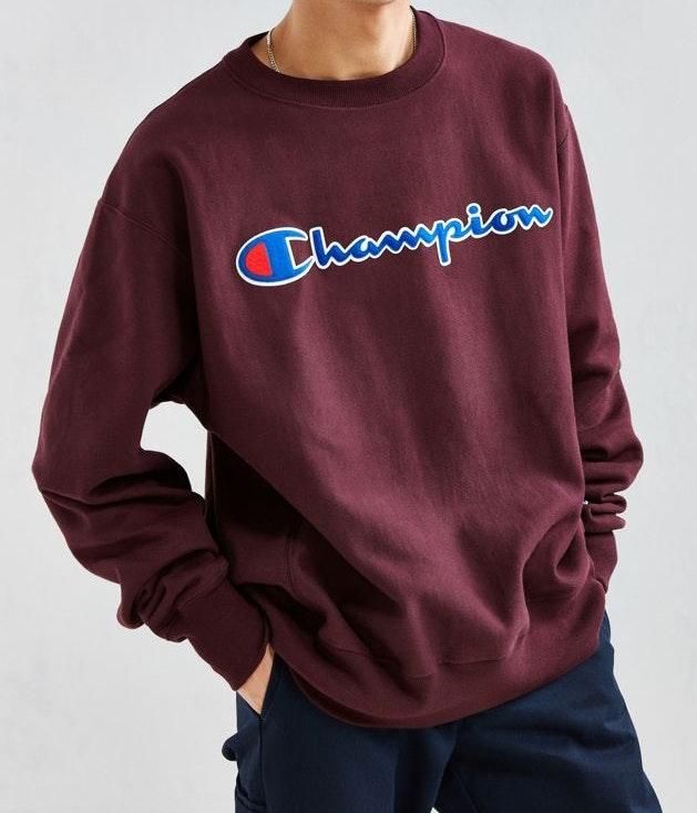 champion crewneck burgundy