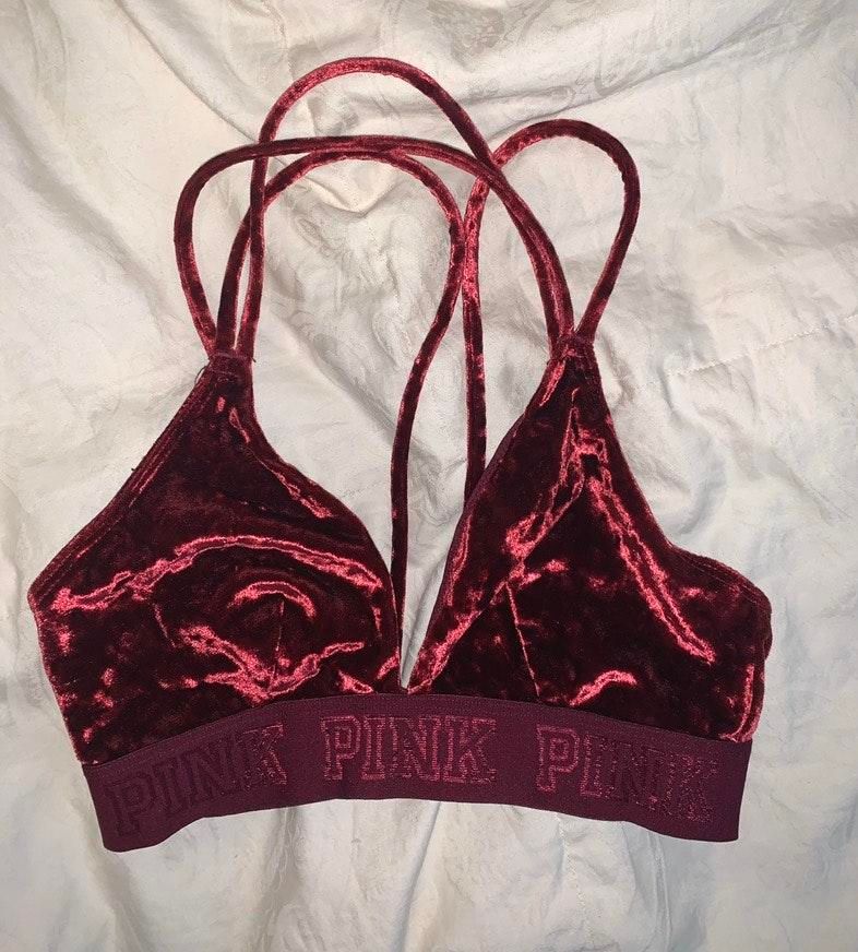 red velvet bralette