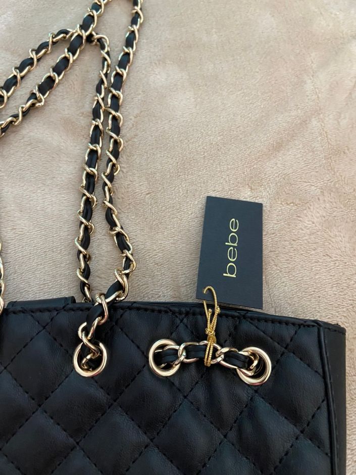 Bebe Nwt Black Shoulder Bag Curtsy