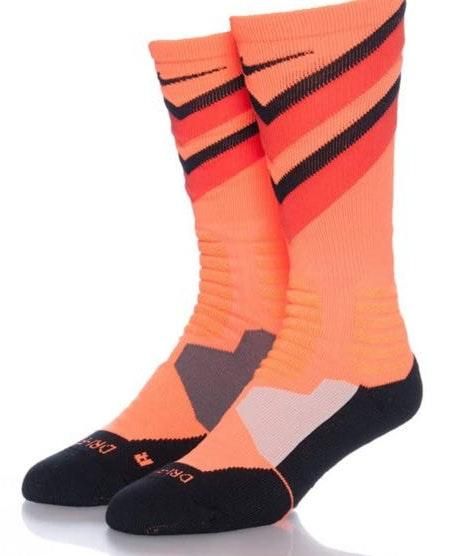 neon orange nike socks