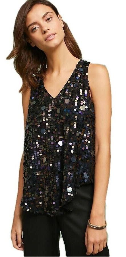 anthropologie sequin top