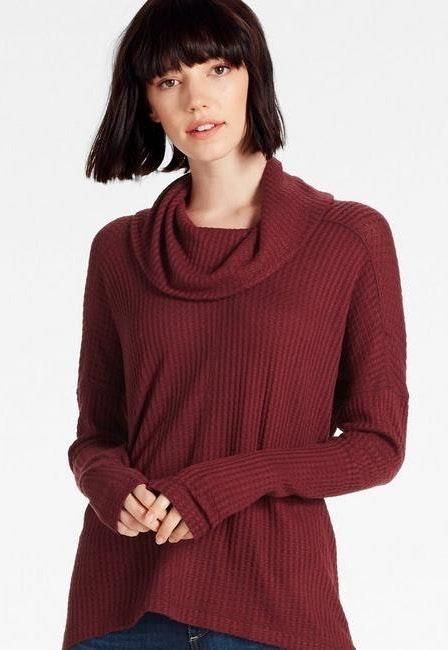 lucky brand cowl neck thermal