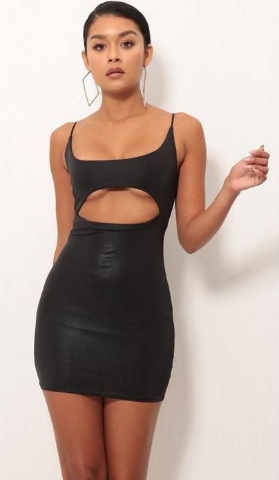 Lucy In The Sky Black Cut Out Dress Curtsy Lucy In The Sky Black Cut Out Dress Curtsy