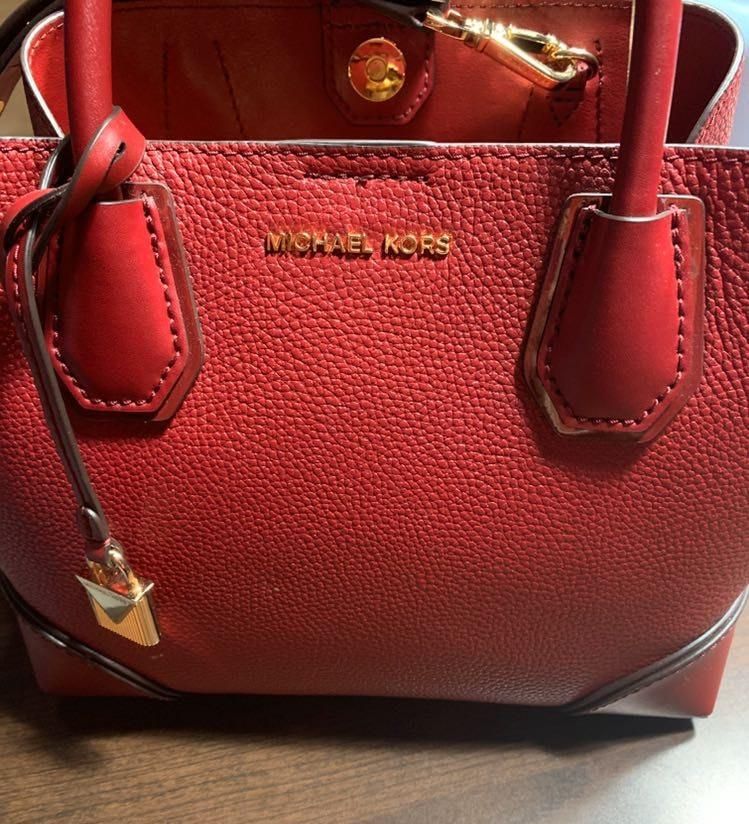 red michael kors bag