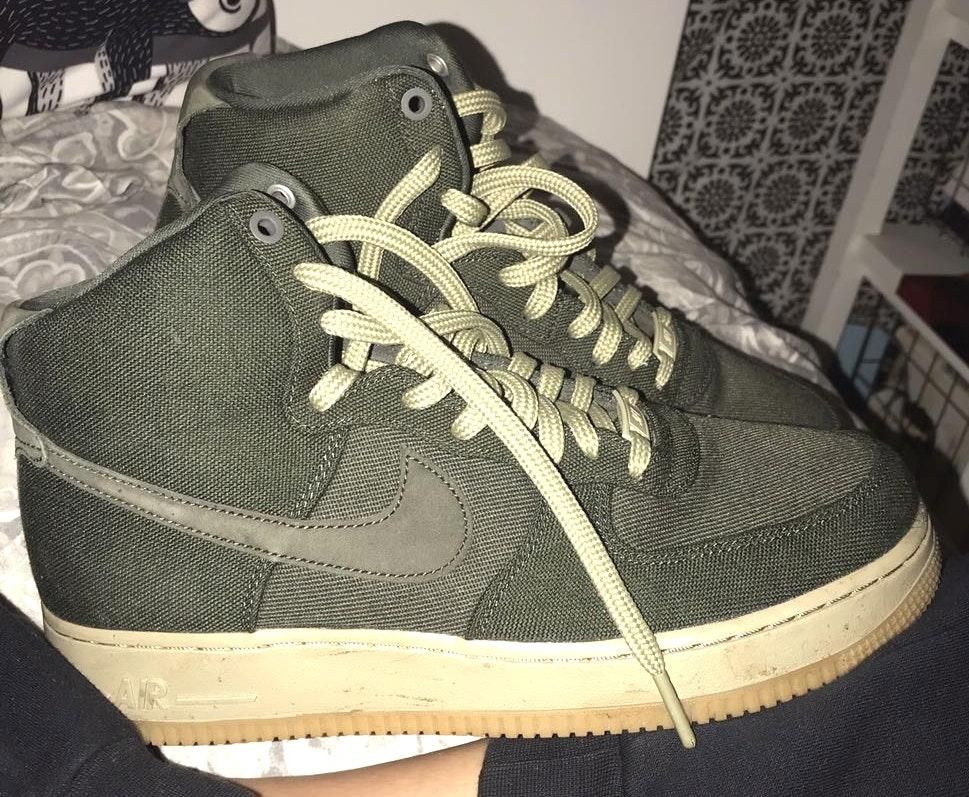 army green nike high tops