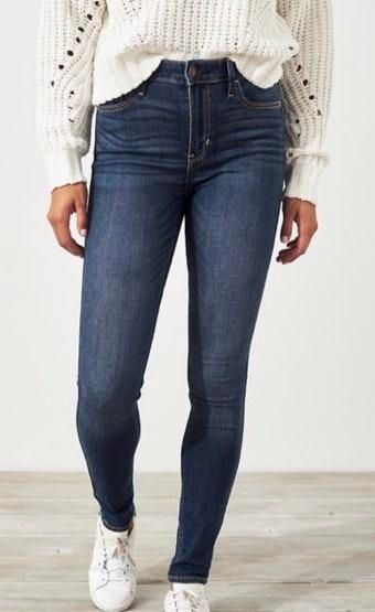 hollister high rise super skinny crop