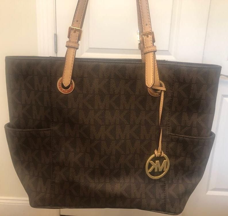 mk tote brown