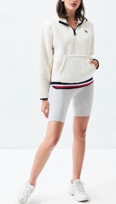 tommy hilfiger sherpa half zip sweatshirt