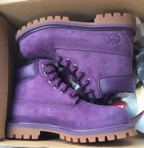 purple suede timberlands