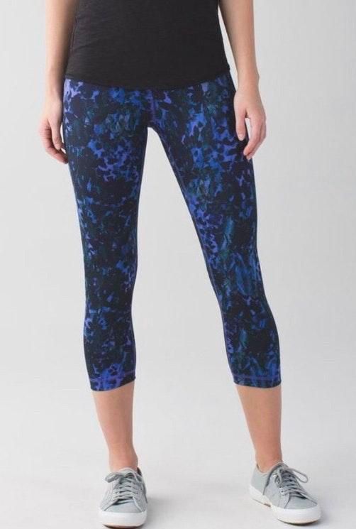 lululemon purple floral leggings