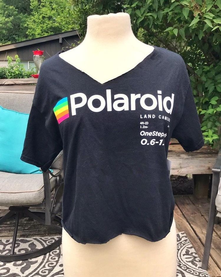 forever 21 polaroid crop top