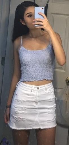 brandy melville smocked tank top