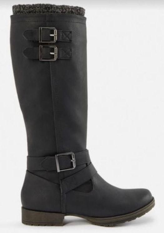 justfab sweater cuff boots