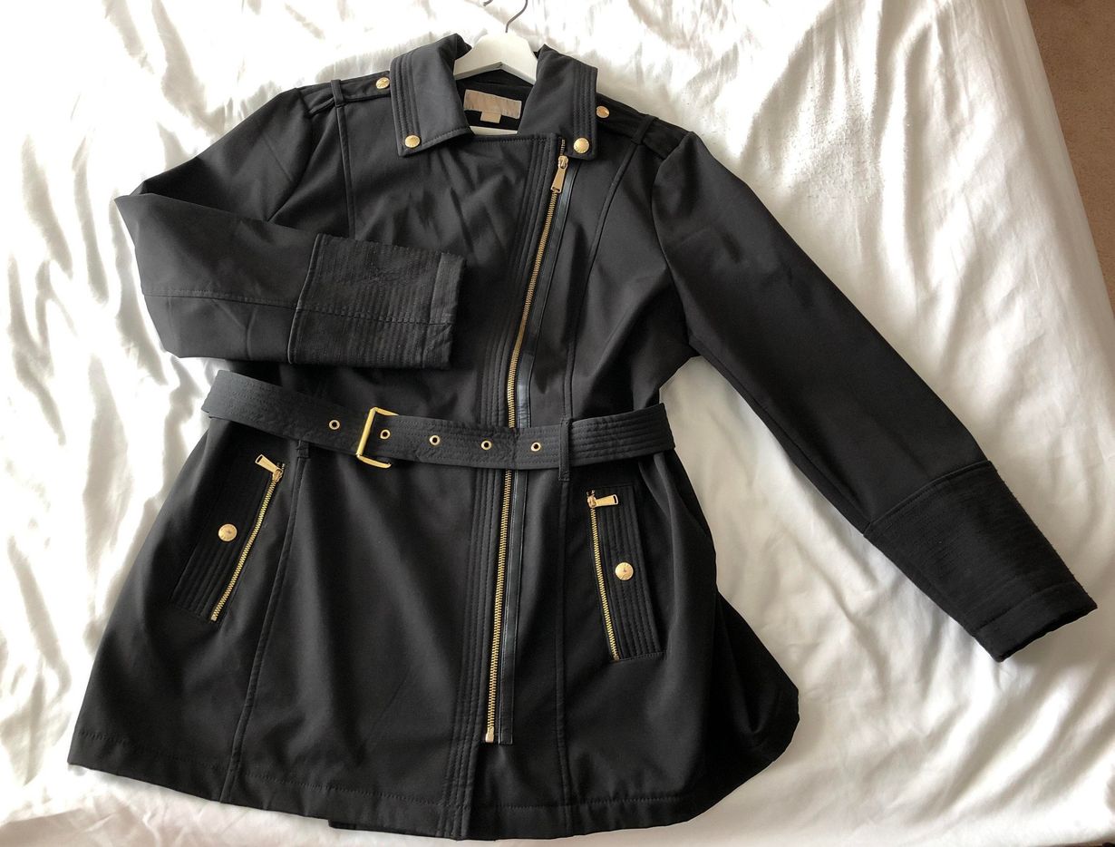 michael kors long black winter coat