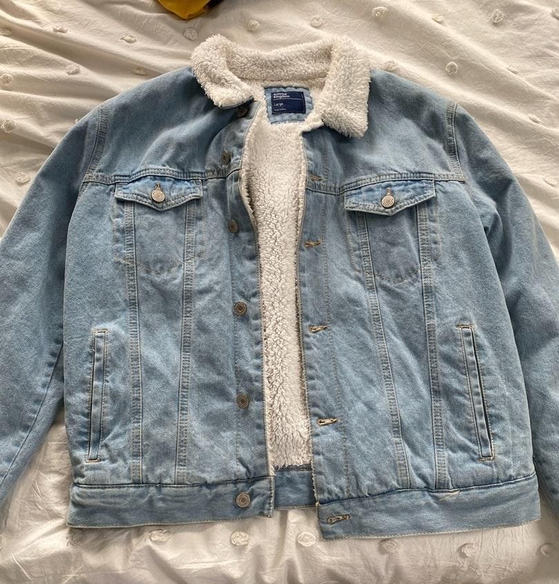 sunrise kingdom sherpa denim jacket