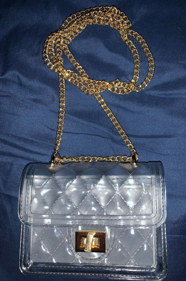 twist lock quilted chain bag