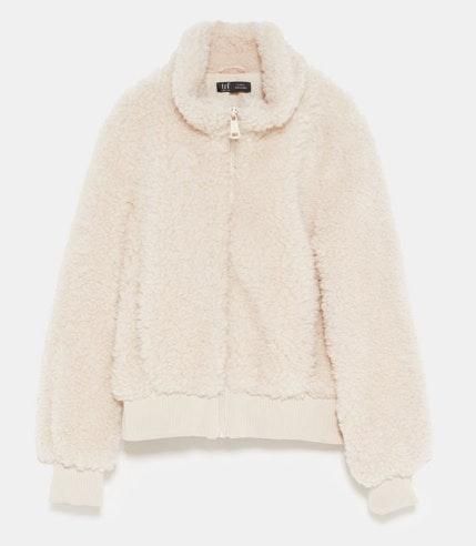 zara faux fur bomber