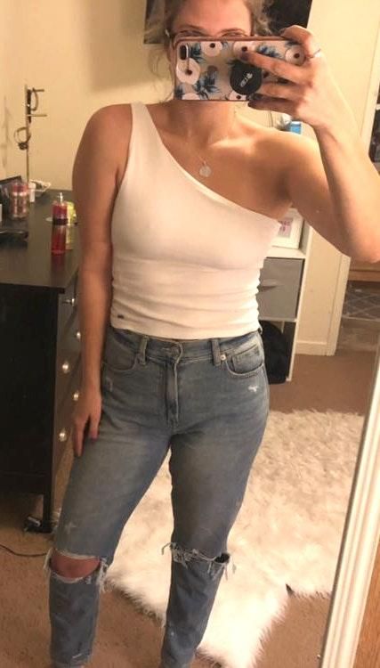 hollister one shoulder top