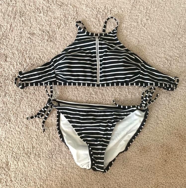 target black and white bathing suit