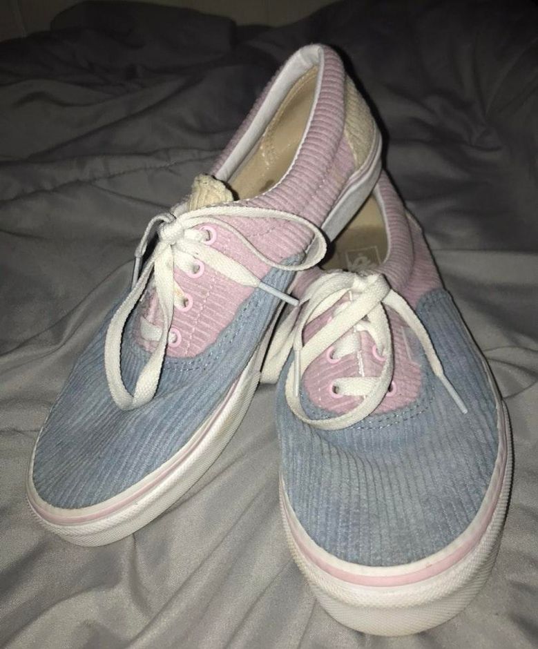 vans era corduroy colorblock skate shoes
