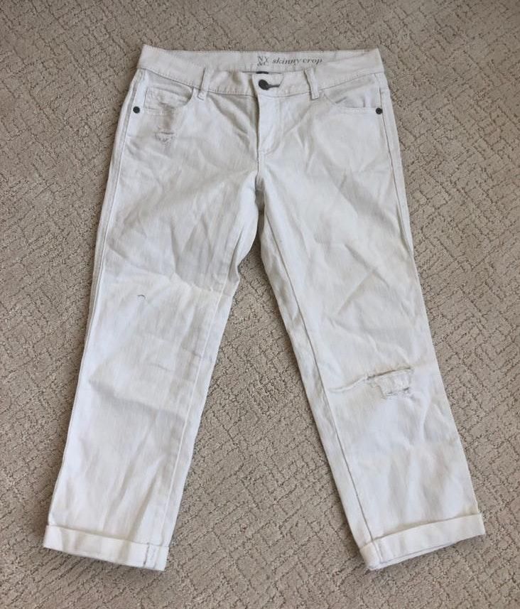 white jean capris